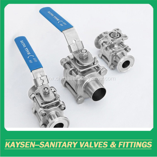 Hygienic Welding Three Piece Non-retention Ball Valve